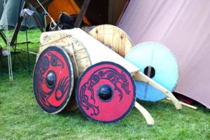 Sheilds and cart